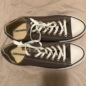 Worn Once - Men’s grey Converse Chuck Taylor’s